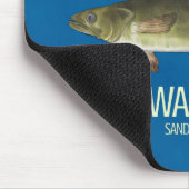 魚釣りシンプルアングラーフィッシャーマンワレー マウスパッド (コーナー)