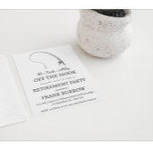 魚釣りシンプルテーマ退職パーティー 招待状