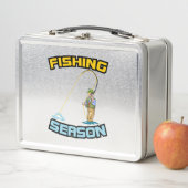 魚釣りシーズン魚釣り-魚釣りガードデイギフト メタルランチボックス (インサイチュ)