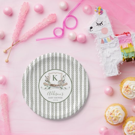 魚釣りシール名門私立校風の、魚の誕生日シール ペーパープレート (パーティー)