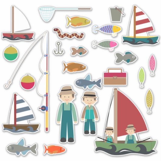 魚釣りシール シール (正面)