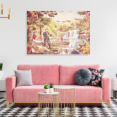 魚釣りシーン キャンバスプリント (インサイチュ (リビング))