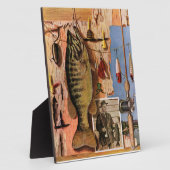 魚釣りスティルライフby John Atherton フォトプラーク (側面)