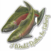 魚釣りステッカーパーソナライズされたゴー魚釣りデカール シール (正面)