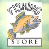 魚釣りストアの看板とバッジ ウィンドウサイン (シート3)