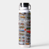 魚釣りスポーツのボードのLaruresのパーソナライズ ウォーターボトル (背面)