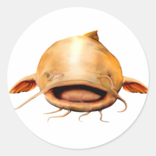 魚釣りスマイル ラウンドシール