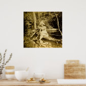 魚釣りスマック – ヴィンテージ立体視 ポスター (キッチン)