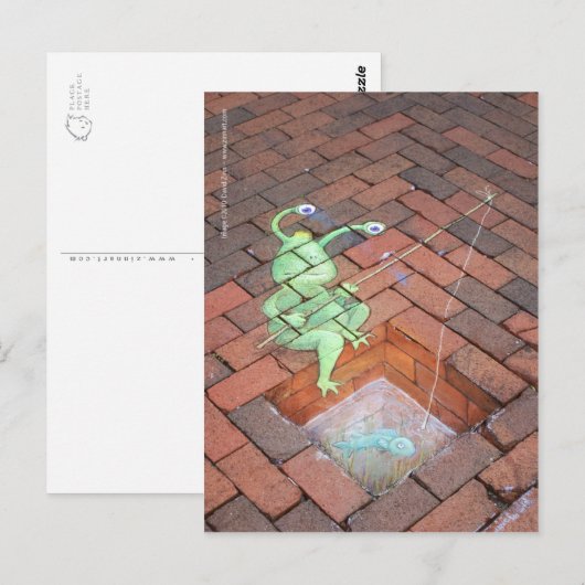 魚釣りスラグ ポストカード (正面/裏面)