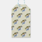 魚釣りセージ緑リール励起ベビーシャワー ギフトタグ (裏面)