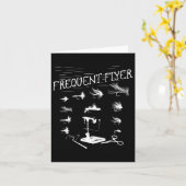 魚釣りタイおもしろいキングフィッシャーマンクリスマス神父ダ カード (黄色い花)