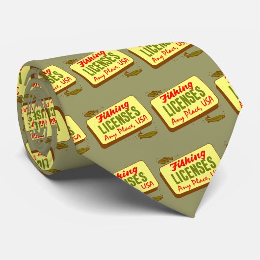 魚釣りタイ ネクタイ (ロール)