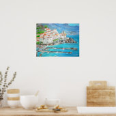 魚釣りタウンオブアタニ –  ポスター (キッチン)