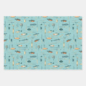 魚釣りタックルフィッシュ魚釣りロッドスポーツ ラッピングペーパーシート (正面3)