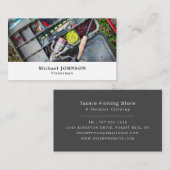 魚釣りタックルボックス漁師魚釣り店 名刺 (正面/裏面)