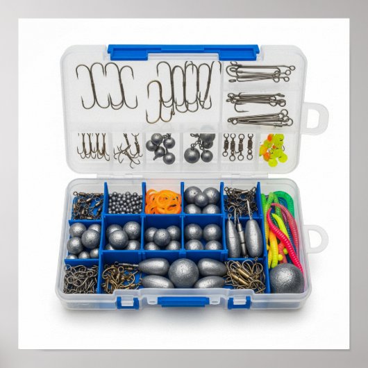 魚釣りタックルボックス ポスター (正面)