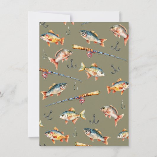 魚釣りダッククロセスラインバースデーパーティー 招待状 (裏面)