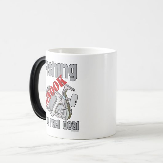 魚釣りチヌークサーモンザリールディール魚釣り モーフィングマグカップ (正面左)