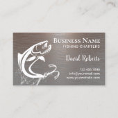 魚釣りチャータープロフェッショナルフェイク銅金属 名刺 (正面)