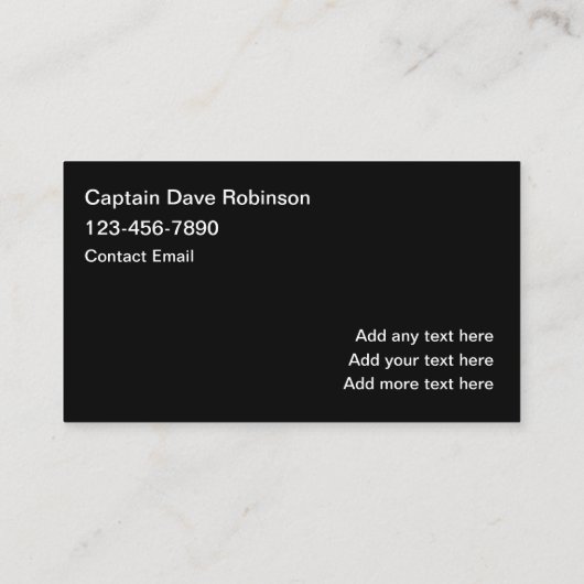 魚釣りチャーターボートキャプテンビジネスカード 名刺 (裏面)