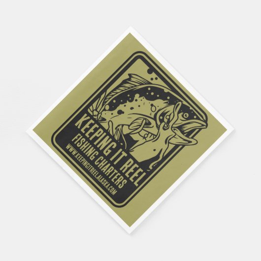 魚釣りチャーター及びクラブアクセサリー スタンダードランチョンナプキン (角)