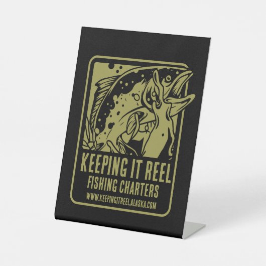 魚釣りチャーター及びクラブアクセサリー 台座サイン (正面)