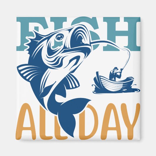 魚釣りツアー マグネット (正面)