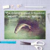 魚釣りティッシュペーパー 薄葉紙 (クラフト)