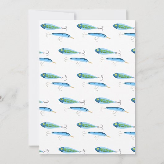 魚釣りテイクザベイト誕生日 招待状 (裏面)