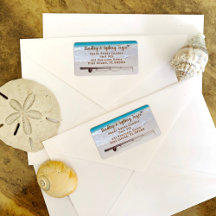 魚釣りテーマシーコーストビッグ住所 シール