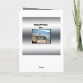 魚釣りテーマファーザーズ誕生日ウィッシュ。 カード (裏面)