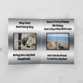 魚釣りテーマファーザーズ誕生日ウィッシュ。 カード (内部)