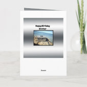 魚釣りテーマブラザー誕生日カード カード (裏面)