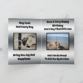 魚釣りテーマブラザー誕生日カード カード (内部)