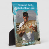 魚釣りテーマラグーンスカイスタンディングフォトフレーム フォトプラーク (側面)