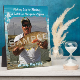 魚釣りテーマラグーンスカイスタンディングフォトフレーム フォトプラーク