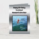 魚釣りテーマBrother誕生日カード、 カード<br><div class="desc">写真は魚釣り誕生日テーマデザインです</div>