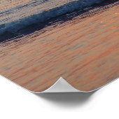 魚釣りデイトナビーチサングローピアサンライズポスター ポスター (角)