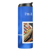 魚釣りデザインのRod-Net-Luresパーソナライズ名 タンブラー (回転左)