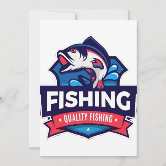 魚釣りデザイン魚釣りギア魚釣りワイルドライフフィッシュ 招待状 (正面)