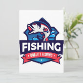 魚釣りデザイン魚釣りギア魚釣りワイルドライフフィッシュ 招待状 (スタンド正面)