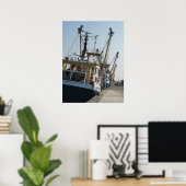 魚釣りトラウラーオンキーフォトポスタープリント ポスター (ホームオフィス)