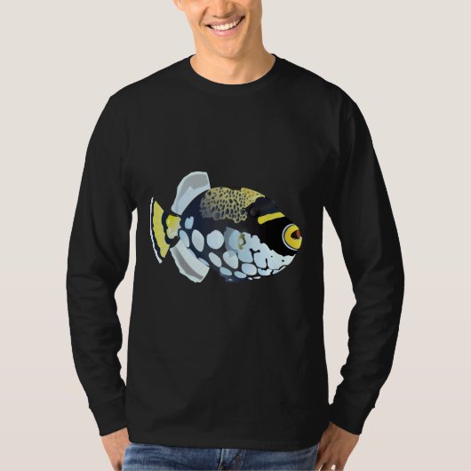 魚釣りトリガーフィッシュ Tシャツ (正面)