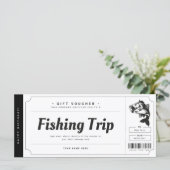 魚釣りトリップギフトチケット伝票証明書 (スタンド正面)