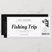 魚釣りトリップギフトチケット伝票証明書 (正面/裏面)