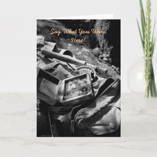 魚釣りトリップ空白のグリーティングカード カード (正面)