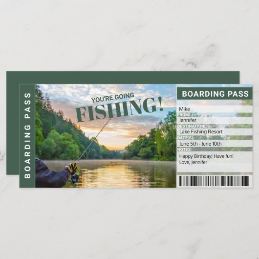 魚釣りトリップ驚きのリビールギフト証明書 (正面/裏面)