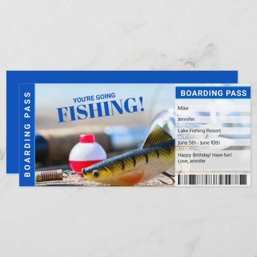 魚釣りトリップ驚きのリビールギフト証明書 (正面/裏面)