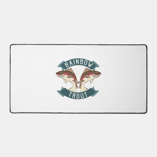 魚釣りニジマス デスクマット (正面)