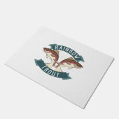 魚釣りニジマス ドアマット (アングル)